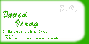 david virag business card